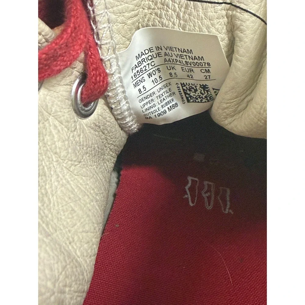 Kith x Converse Chuck 70 High Salsa Sneakers Red Egret 165627C Mens Size 8.5 US